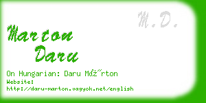 marton daru business card